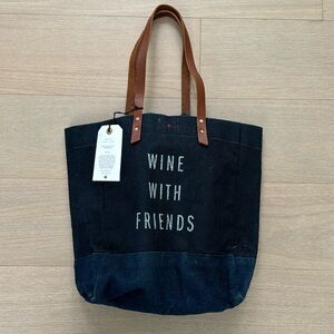 NWT Apolis wine tote, “Wine with Friends”!
